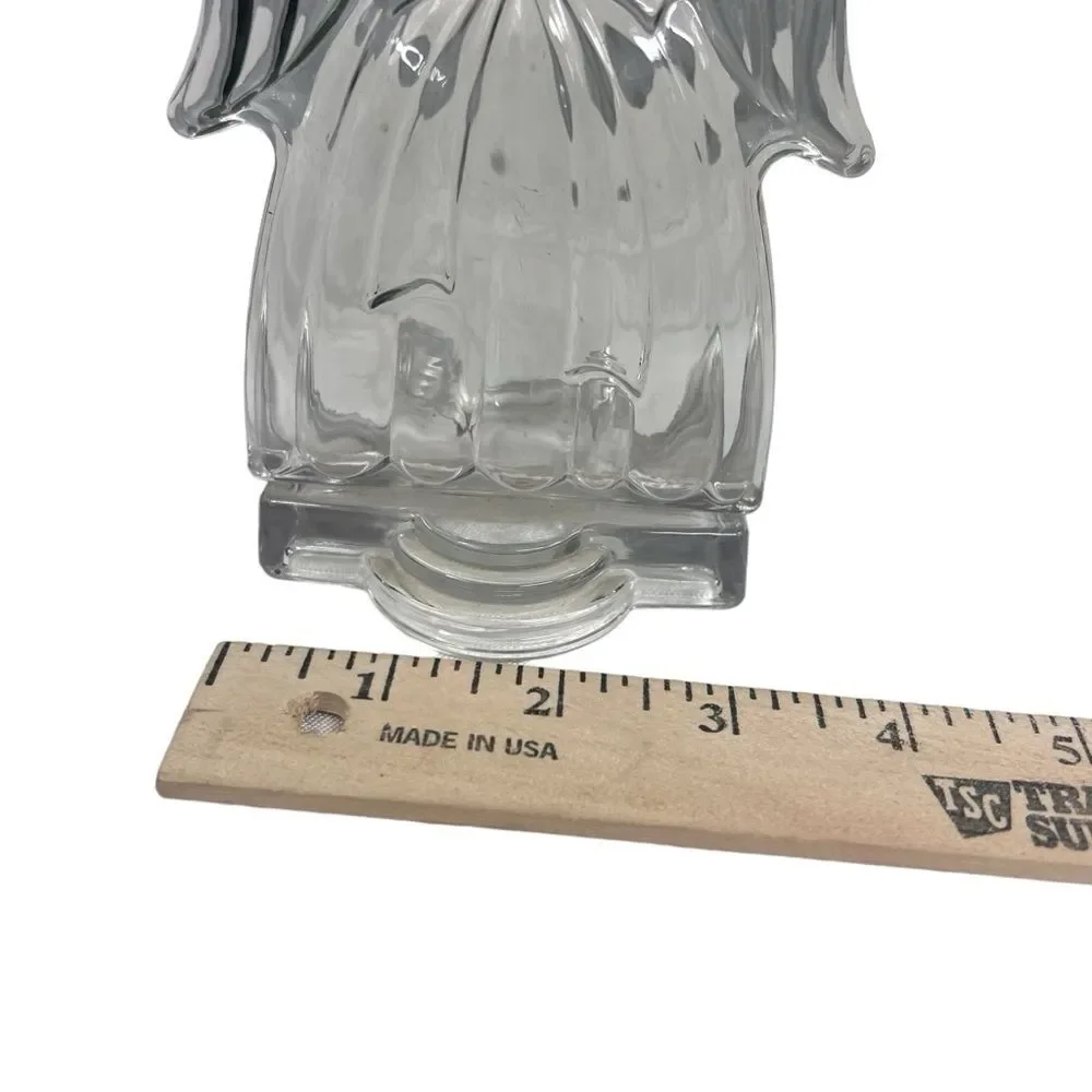 Mikasa Glass Singing Angel Angel’s Dream Candle Holder Clear Christmas
